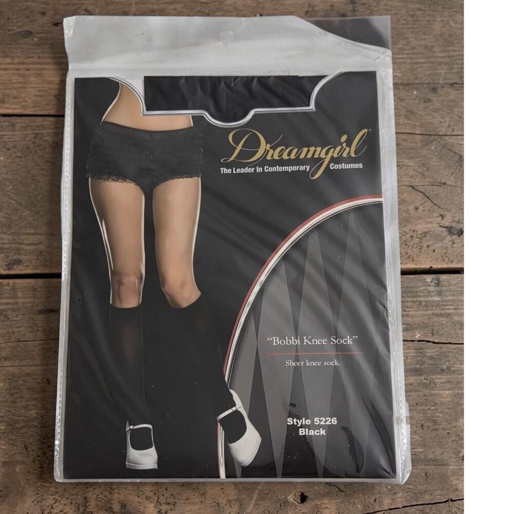 Leg Avenue New Black Bobbi Knee Socks Os